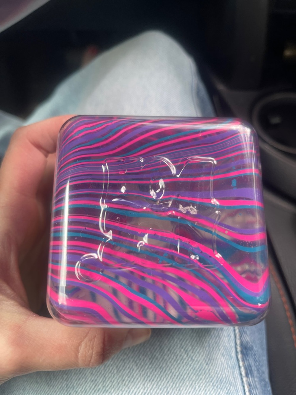 NeeDoh Nice Berg Swirl Super Solid Squish - Purple & Pink - Picture 2 of 2